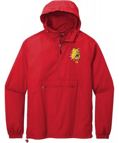 Ferris State University Bulldogs Windbreaker - Packable Anorak Pullover $27.93 Jackets