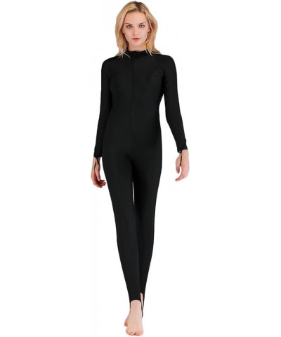 Swimsuit for Women Design One Piece Long-Sleeve Surfing Suit Long Leg Cover-black $14.76 Swimsuits