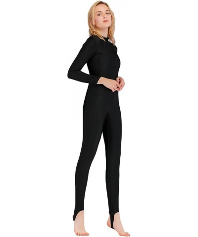 Swimsuit for Women Design One Piece Long-Sleeve Surfing Suit Long Leg Cover-black $14.76 Swimsuits