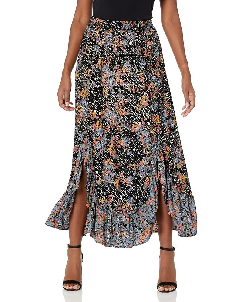 Women's Printed Maxi Skirt Black $16.11 Skirts