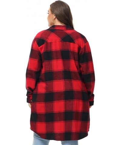 Women's Button Down Long Plaid Flannel Shirt,Plus Size Casual Roll Up Long Sleeve Shirts(S-4X) Plus Size 11612 $15.64 Blouses