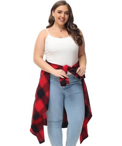 Women's Button Down Long Plaid Flannel Shirt,Plus Size Casual Roll Up Long Sleeve Shirts(S-4X) Plus Size 11612 $15.64 Blouses