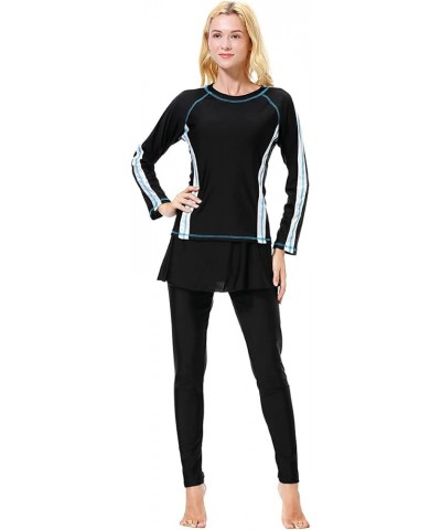 ​Burkini Swimsuits for Women Modest Swimwear Muslim Swimming Costume Long Sleeve Floral Top Pants Hijab Islamic ​Bathing Suit...