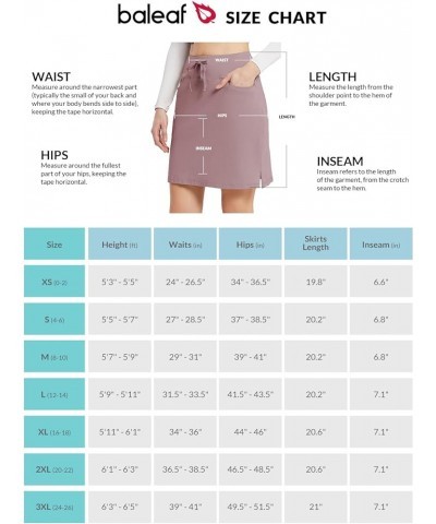 Women's Skorts Skirts 20" Knee Length Cotton Casual High Waist Drawstring Modest Golf Skort with Pocket Burlwood $23.93 Skorts