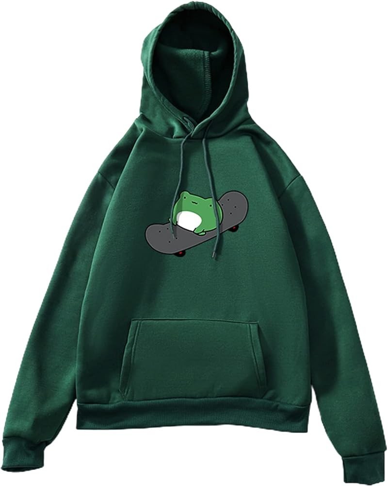 Women's/Girl's Frog Hoodie - Skateboarding Frog Pullover Long Sleeve Hoodie Pullover Tops Sweatshirt Streetwear Atrovirens $9...