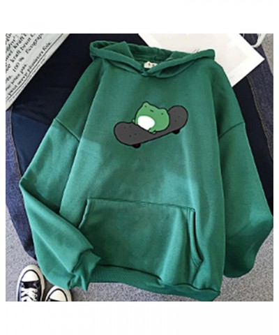 Women's/Girl's Frog Hoodie - Skateboarding Frog Pullover Long Sleeve Hoodie Pullover Tops Sweatshirt Streetwear Atrovirens $9...