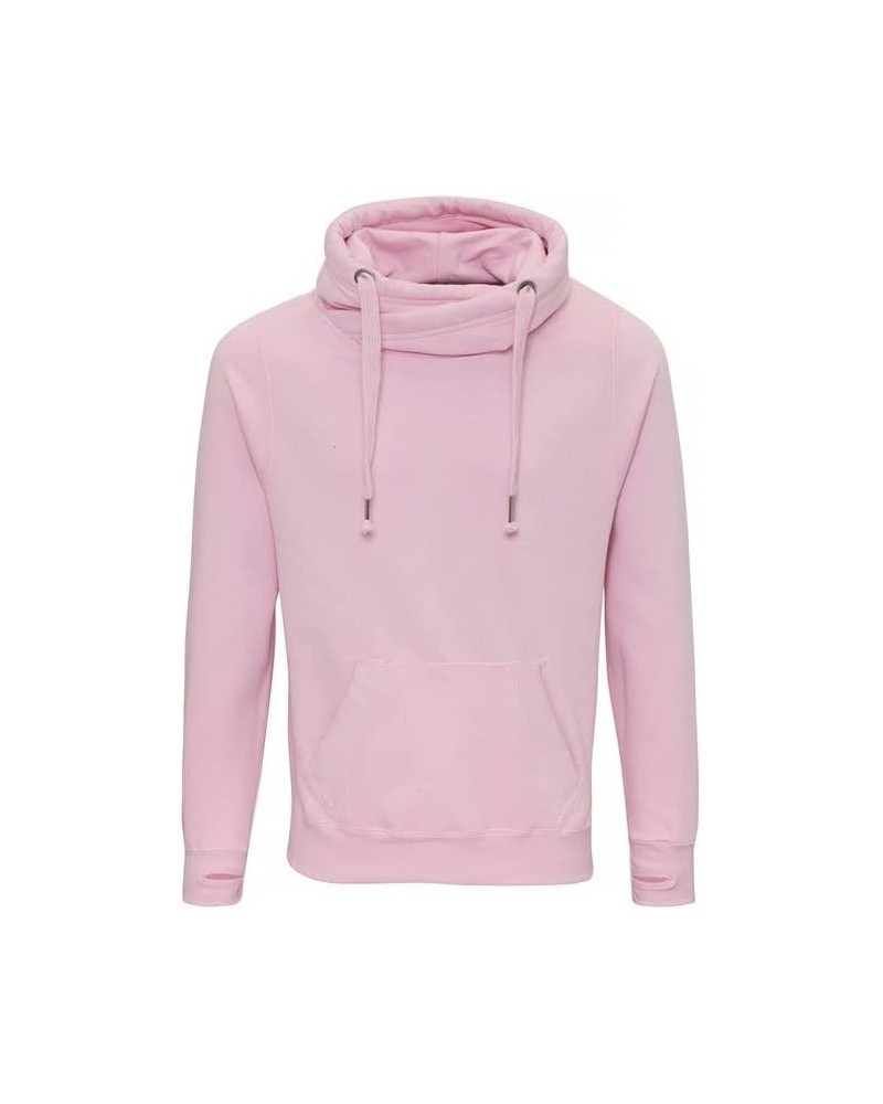 Just Hoods JH021 Unisex Cross Neck Hoodie Baby Pink $19.60 Hoodies & Sweatshirts