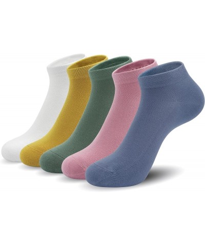 Ultra-Thin Comfort Viscose Bamboo Mesh Ankle Socks for Women -Breathable Lightweight Low-Cut Socks 5 Pairs Assorted1 $13.19 A...