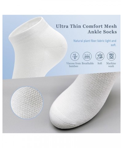 Ultra-Thin Comfort Viscose Bamboo Mesh Ankle Socks for Women -Breathable Lightweight Low-Cut Socks 5 Pairs Assorted1 $13.19 A...