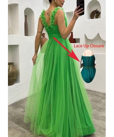 Women's A Line V Neck Bridesmaid Dresses for Wedding, Spaghetti Strap Sleeveless Formal Evening Party Gowns Turquoise $50.76 ...