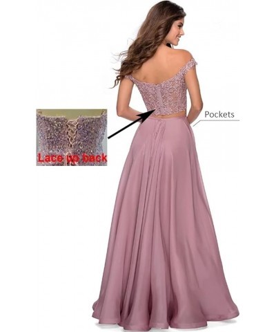 Two Piece Prom Dresses Long Formal for Women Teens Homecoming Graduation Party BD450 Purple-2 $31.82 Others