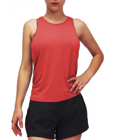 Open Back Workout Tops for Women Backless Shirts Tie Back Tank Tops Red $10.99 Activewear