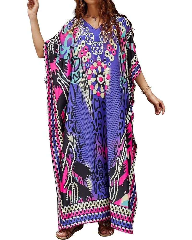 Plus Size Kaftan Cover Ups for Women Maxi Caftans Lounge Swimsuit Cover Up Print 2 $14.57 Swimsuits