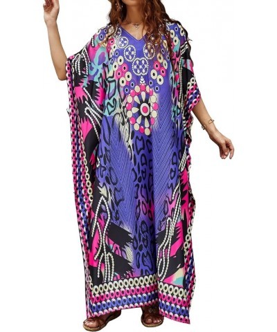 Plus Size Kaftan Cover Ups for Women Maxi Caftans Lounge Swimsuit Cover Up Print 2 $14.57 Swimsuits