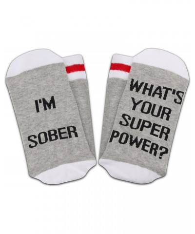 2 Pairs Sober AF Gift I’m Sober What’s Your Superpower Sobriety Socks AA NA Recovery Socks Addiction Recovery Inspirational G...