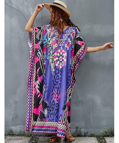 Plus Size Kaftan Cover Ups for Women Maxi Caftans Lounge Swimsuit Cover Up Print 2 $14.57 Swimsuits