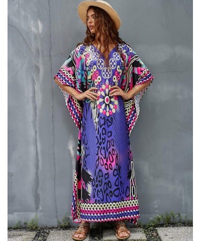 Plus Size Kaftan Cover Ups for Women Maxi Caftans Lounge Swimsuit Cover Up Print 2 $14.57 Swimsuits