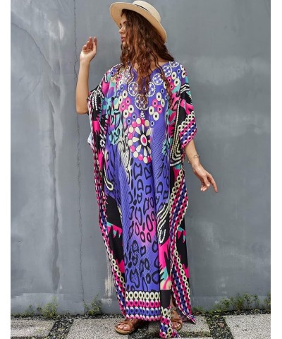 Plus Size Kaftan Cover Ups for Women Maxi Caftans Lounge Swimsuit Cover Up Print 2 $14.57 Swimsuits