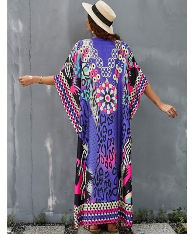 Plus Size Kaftan Cover Ups for Women Maxi Caftans Lounge Swimsuit Cover Up Print 2 $14.57 Swimsuits