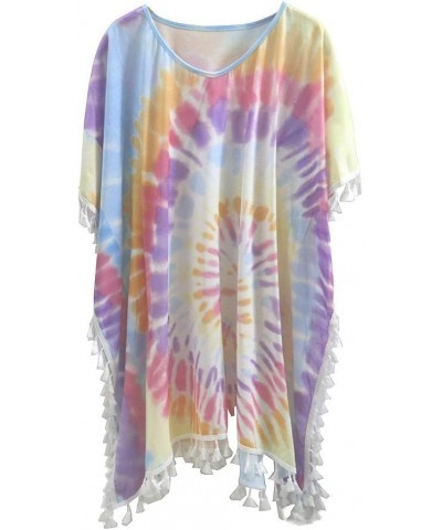 Women's Tie Dye Swimsuit Cover Ups Bikini Beach Bathing Suit Coverups Multicolor $12.60 Swimsuits