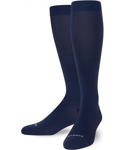 Nylon Knee High Socks - 15-20mmHg Graduated Compression Socks - Soft & Breathable Support Unisex Socks Regular Navy $19.79 Socks