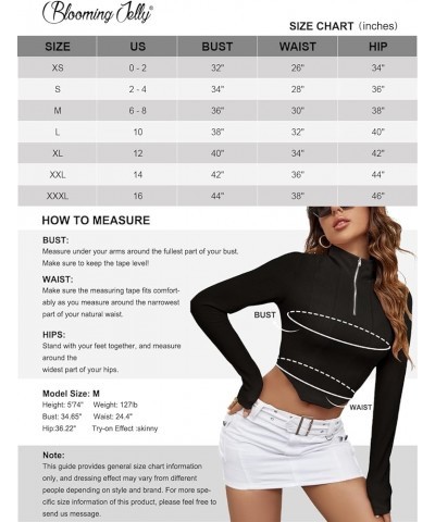 Womens Going Out Tops Long Sleeve Crop Tops Ribbed Knit Cute Sexy Y2k T Shirt Black003 $9.71 T-Shirts