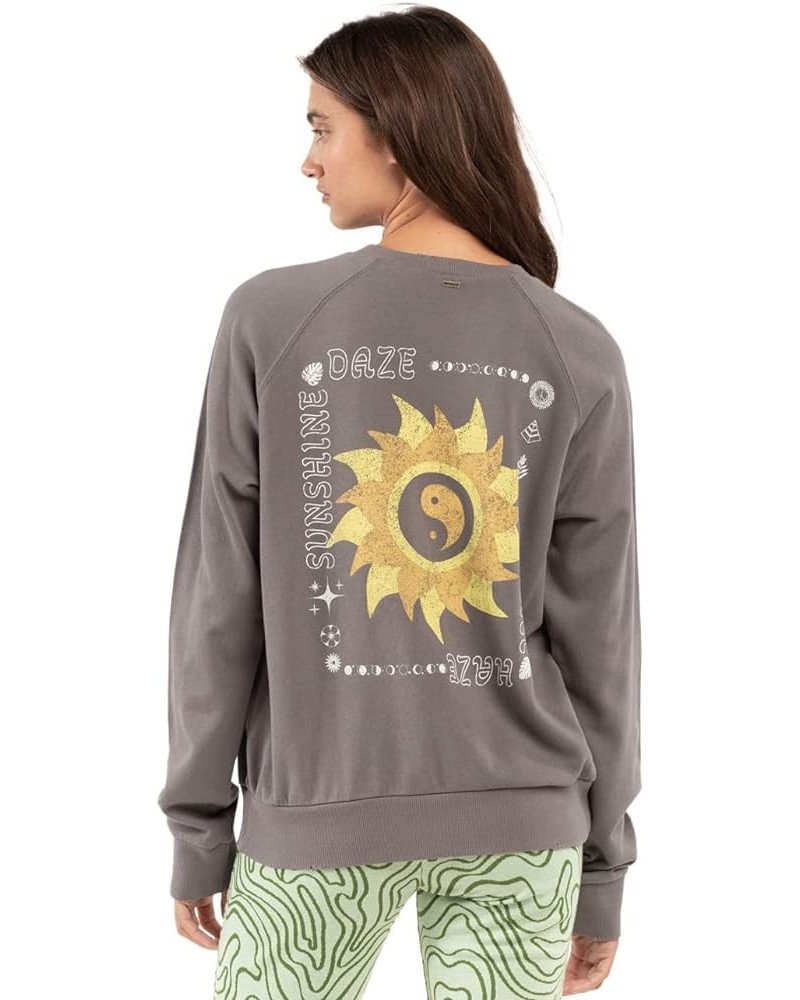 Women's Fleece Crewneck - Comfortable And Casual Pullover Sweatshirt For Women With Graphic Detail Smoked Pearl | Seaspray $2...