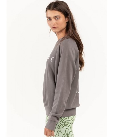 Women's Fleece Crewneck - Comfortable And Casual Pullover Sweatshirt For Women With Graphic Detail Smoked Pearl | Seaspray $2...