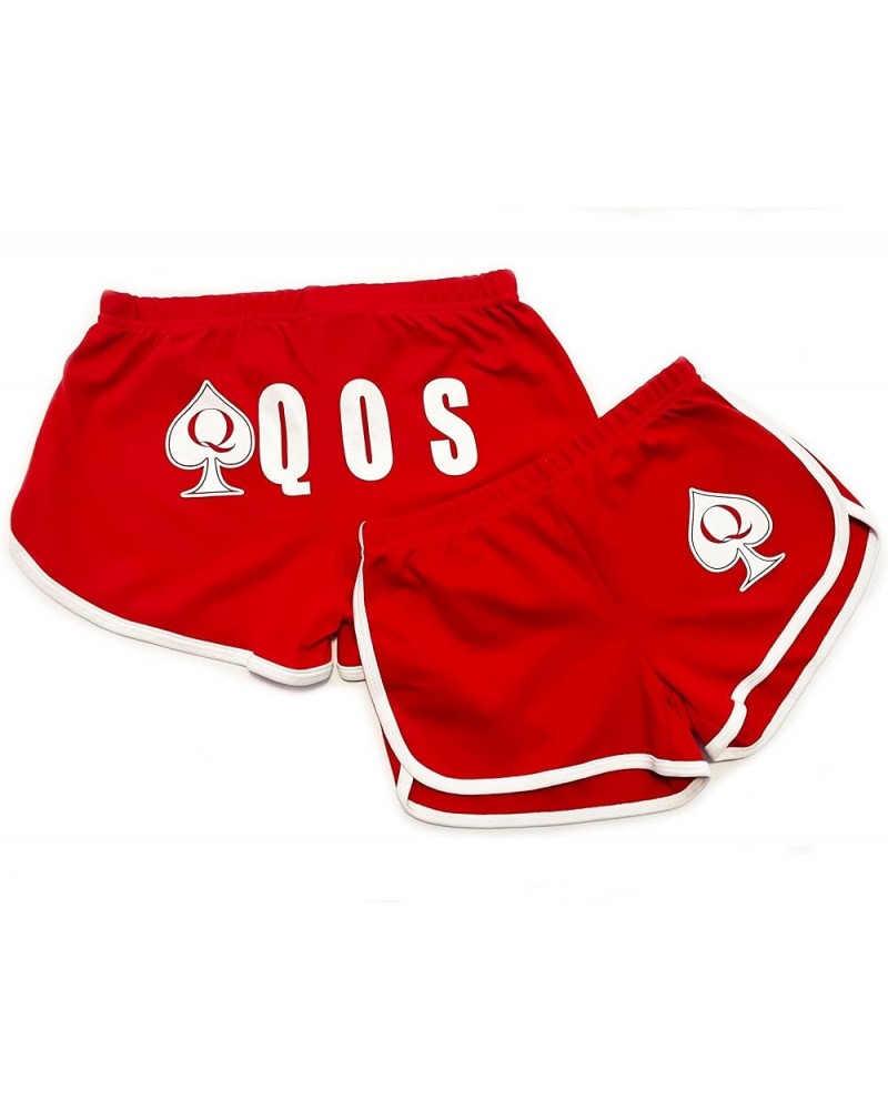 QoS Booty Shorts with QoS Symbol for Queen of Spades Regular Fit Red-white $16.40 Lingerie