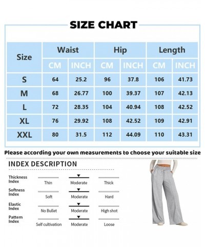 Women's Wide Leg Sweatpants Elastic High Waisted Straight Leg Sweat Pants Lounge Baggy Joggers with Pockets 1a khaki $8.46 Pants