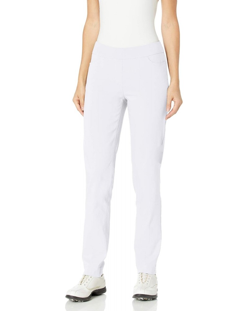 Womens Golf Apparel - Women's Regular Pull-On Straight-Leg Pant with Pockets (White,10) $26.83 Pants