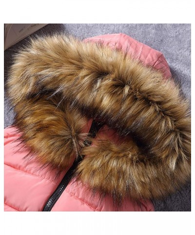 Furry Jacket Coats for Women Faux Leather Cardigan Coat Outwear Vest Sleeveless Warm Winter Coats Fleece Jacket Zc-pink $13.3...