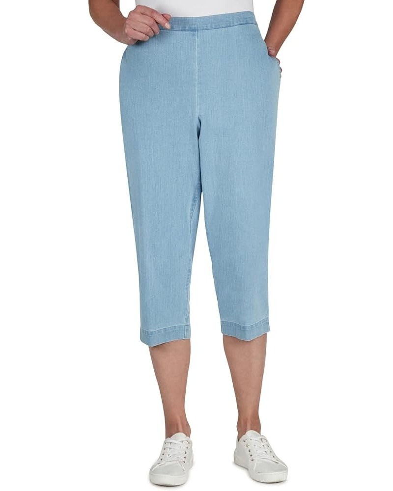 Women's Relaxed Denim Capri Light Denim $14.85 Jeans