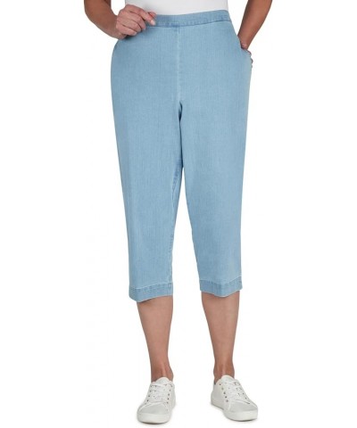 Women's Relaxed Denim Capri Light Denim $14.85 Jeans