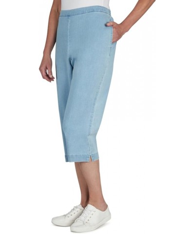 Women's Relaxed Denim Capri Light Denim $14.85 Jeans