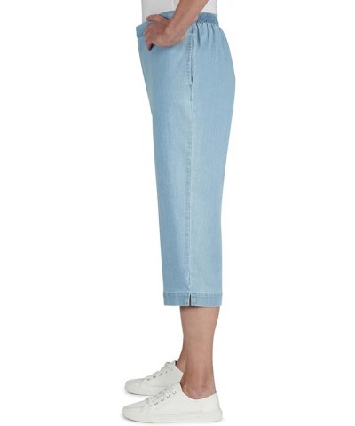 Women's Relaxed Denim Capri Light Denim $14.85 Jeans