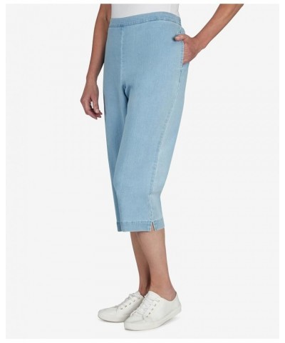 Women's Relaxed Denim Capri Light Denim $14.85 Jeans