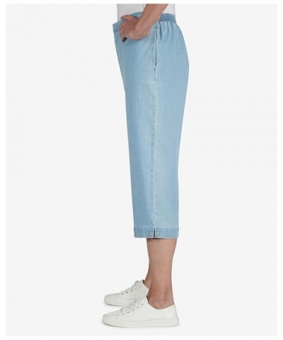 Women's Relaxed Denim Capri Light Denim $14.85 Jeans