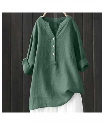 Tops for Women Casual Elegant,Women's Casual Long Sleeve Crewneck Loose Tops Blouses Shirt Ladies Tops and Blouses Green 3 $6...