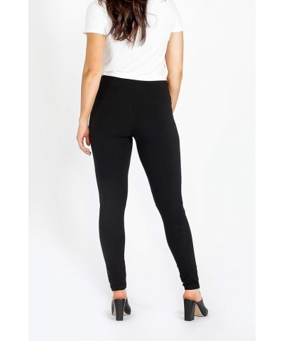 Tummy Control High Waist Pull-On Cotton Spandex Legging Ebony Black $18.00 Others