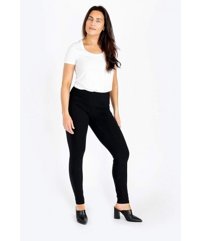 Tummy Control High Waist Pull-On Cotton Spandex Legging Ebony Black $18.00 Others