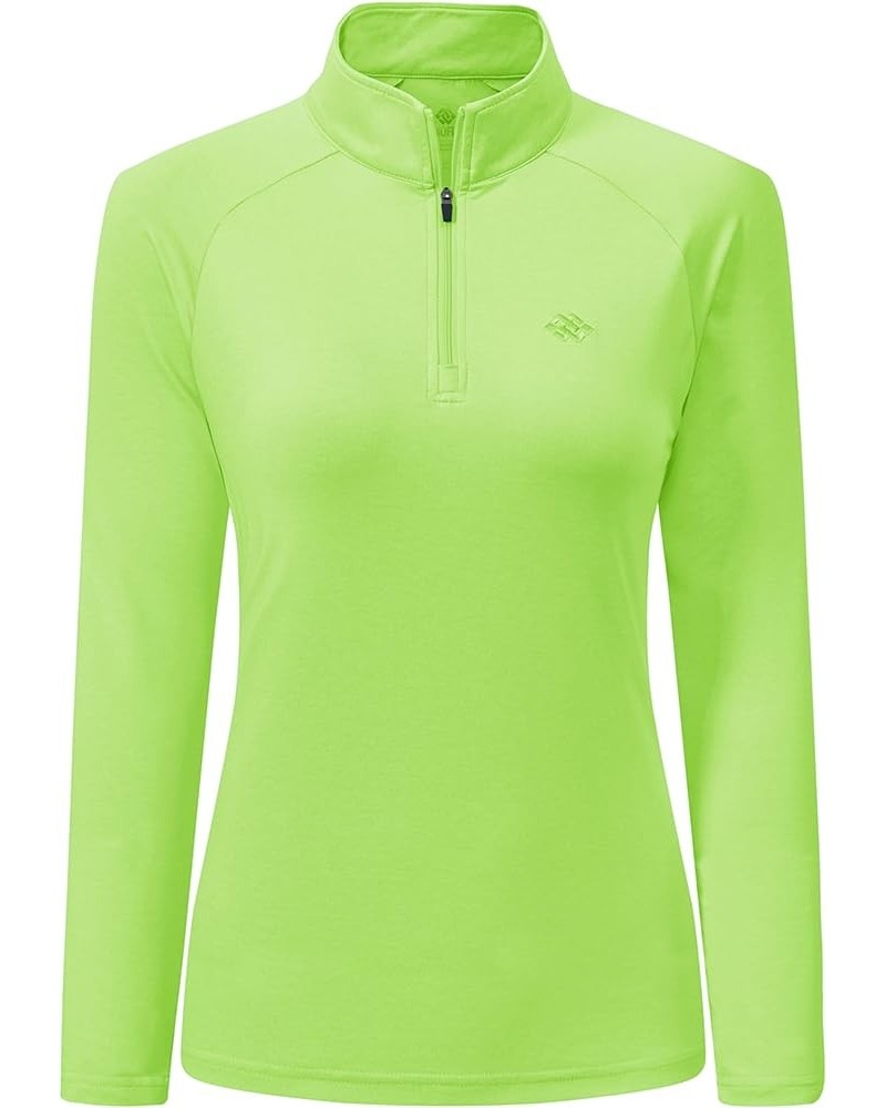 Long Sleeve Golf Polo Shirts for Women 1/4 Zip Stand Collar Pullover Thermal Lining Athletic Workout Tops Pale-green $17.81 S...