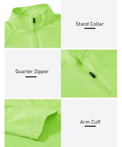 Long Sleeve Golf Polo Shirts for Women 1/4 Zip Stand Collar Pullover Thermal Lining Athletic Workout Tops Pale-green $17.81 S...