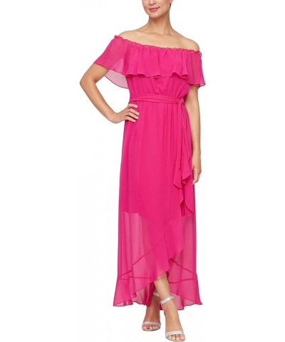 Women's Sleeveless Chiffon V-Neck Wrap Dress with Cascade Ruffle Azalea Off Shoulder $30.51 Dresses