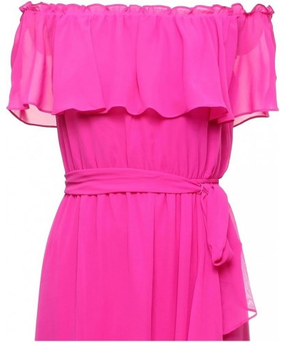 Women's Sleeveless Chiffon V-Neck Wrap Dress with Cascade Ruffle Azalea Off Shoulder $30.51 Dresses