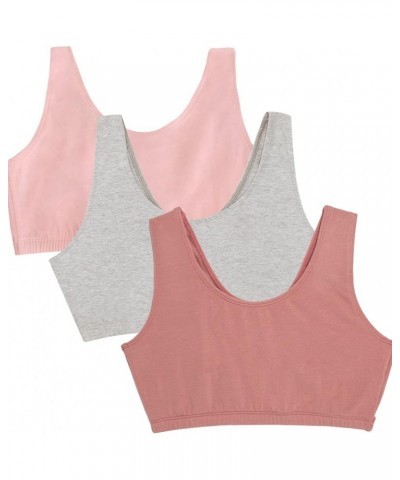 Women's Built Up Tank Style Sports Bra Heather Grey/Dusk/Blushing Rose $8.80 Lingerie