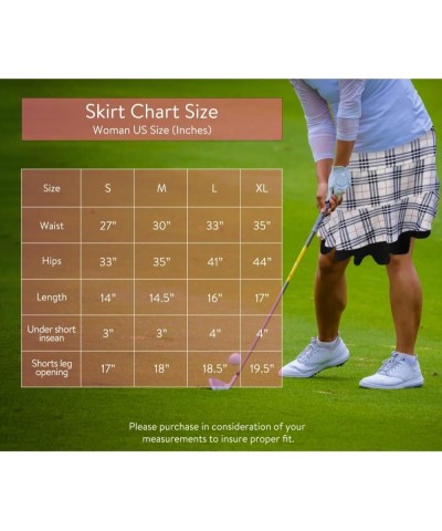 Womens Tennis Golf Skirt Pickleball Athletic Exercise Printed Skorts Short Pocket Tartan Black Plaid $20.10 Skorts