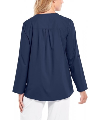 UPF 50+ Womens Santa Barbara Tunic Top - Sun Protective (Large- Bay Aqua) X-Small Navy $27.95 Tops