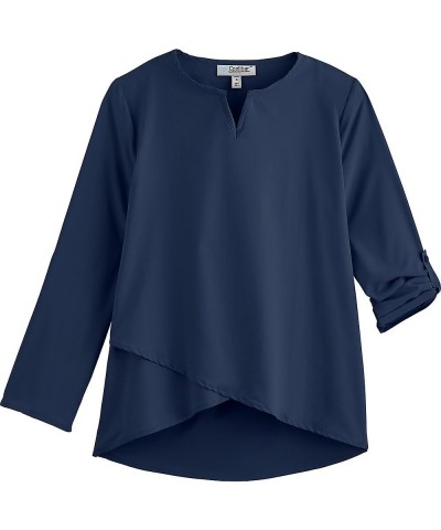 UPF 50+ Womens Santa Barbara Tunic Top - Sun Protective (Large- Bay Aqua) X-Small Navy $27.95 Tops