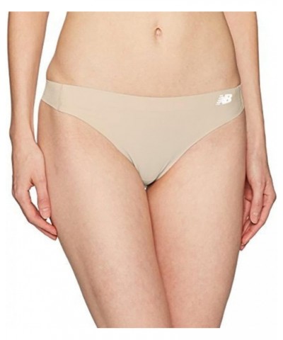 Women's Hybrid Soft Jersey mesh Panels Thong Underwear (Pack of 1) Nude $7.88 Underwear